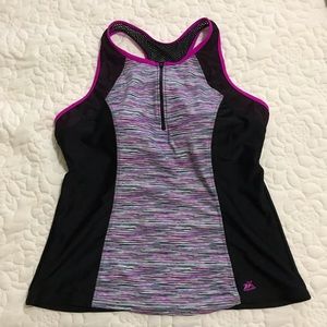 ZeroXposur XXL Multicolor Abstract Tankini Top